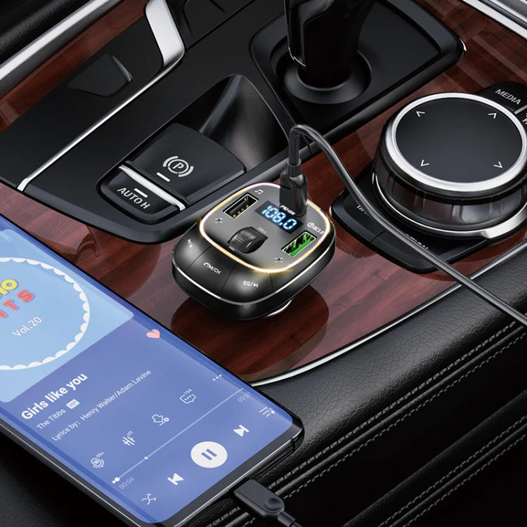 Hoco E76 Pole PD30W + QC3.0 Car Bluetooth FM Transmitter(Black) Hoco E76 Pole PD30W + QC3.0 Car Bluetooth FM Transmitter(Black)